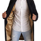 Dolce & Gabbana Blue Trench Coat Long Wool Stretch Jacket