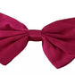 Dolce & Gabbana Pink Silk Adjustable Neck Bow Tie Men