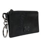 Dolce & Gabbana Black Calfskin Leather DG Logo Card Holder Wallet