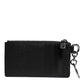 Dolce & Gabbana Black Calfskin Leather DG Logo Card Holder Wallet