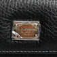 Dolce & Gabbana Black Leather Gold Metal Logo Plaque Trifold Keyring