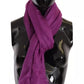 Dolce & Gabbana Purple Solid Cashmere Silk Shawl Wrap Scarf