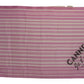 Dolce & Gabbana Pink White Striped Cannes Wrap Shawl Scarf