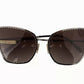 Dolce & Gabbana DG2212 Black Silver Oval Metal Frame Lace Logo Sunglasses