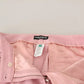 Dolce & Gabbana Pink Wool Mid Waist Tapered Pants