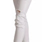 Dolce & Gabbana White Cotton Denim Pretty Slim Fit Jeans