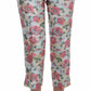 Dolce & Gabbana White Pink Floral Brocade Pants