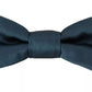 Dolce & Gabbana Blue 100% Silk Adjustable Neck Bow Tie Mens