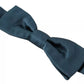 Dolce & Gabbana Blue 100% Silk Adjustable Neck Bow Tie Mens