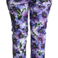 Dolce & Gabbana Purple Floral Print Tapered Cotton Pants