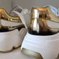 Dolce & Gabbana White Gold DAYMASTER Leather Sneakers Men Shoes