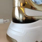 Dolce & Gabbana White Gold DAYMASTER Leather Sneakers Men Shoes
