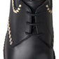 Dolce & Gabbana Black Leather Beige Derby Dress Shoes
