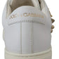 Dolce & Gabbana White Leather Gold Red Heart Sneakers Shoes