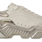 Dolce & Gabbana White Silver Leather Daymaster Sneakers Shoes