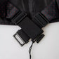 Dolce & Gabbana Black Silk Dotted Waist Tuxedo Belt Cummerbund
