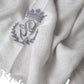 Dolce & Gabbana Gray Cashmere Wrap Shawl Fringe Scarf