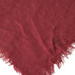 Dolce & Gabbana Maroon Cashmere Knit Wrap Shawl Fringe Scarf