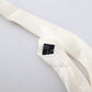 Dolce & Gabbana Off White Satin Silk Classic Men Necktie