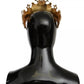Dolce & Gabbana Gold Crystal Star STRASS Crown Logo Tiara Diadem