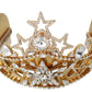 Dolce & Gabbana Gold Crystal Star STRASS Crown Logo Tiara Diadem
