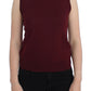 Dolce & Gabbana Elegant Red Wool Sleeveless Pullover Vest