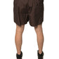 Dolce & Gabbana Brown Cotton Blend Men Mid Waist Shorts