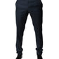 Dolce & Gabbana Blue Wool Tapered Formal Dress Pants