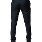 Dolce & Gabbana Blue Wool Tapered Formal Dress Pants