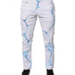 Dolce & Gabbana White Blue Cotton Stretch Skinny Denim Jeans