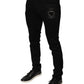 Dolce & Gabbana Black DG Crown Logo Cotton Skinny Denim Jeans