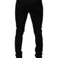 Dolce & Gabbana Black DG Crown Logo Cotton Skinny Denim Jeans