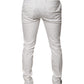Dolce & Gabbana White Cotton Tapered Formal Dress Pants