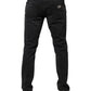 Dolce & Gabbana Black Cotton Logo Plaque Regular Denim Jeans