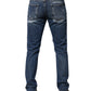 Dolce & Gabbana Blue Cotton Tattered Skinny Denim Jeans