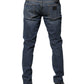 Dolce & Gabbana Blue Logo Plaque Cotton Skinny Denim Jeans