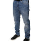 Dolce & Gabbana Light Blue Cotton Men Skinny Denim Jeans