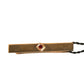Dolce & Gabbana Gold Tone Brass Crystal Branded Tie Clip Bar