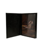 Dolce & Gabbana Elegant Black Leather Logo Plaque Holder Catalogue Case