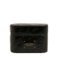 Dolce & Gabbana Black Leather Metal Logo Plaque Holder Airpods Case