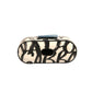 Dolce & Gabbana Black White Leather Scribble Embossed Logo Airpods Case