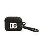 Dolce & Gabbana Black Silicone Rubber Logo Embossed Airpods Case