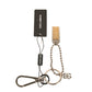 Dolce & Gabbana Silver Brass Chain Beaded Logo Plaque Keychain Keyring