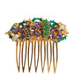 Dolce & Gabbana Gold Brass Crystals Hair Stick Comb