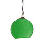 Dolce & Gabbana Green Calfskin Leather Round Logo Hand Mirror Holder