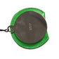 Dolce & Gabbana Green Calfskin Leather Round Logo Hand Mirror Holder