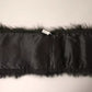 Dolce & Gabbana Black Fur Shoulder Collar Wrap Shawl Scarf
