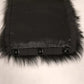 Dolce & Gabbana Black Fur Shoulder Collar Wrap Shawl Scarf