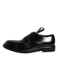 Dolce & Gabbana Black Patent Leather Derby Lace Up Formal Dress Shoes