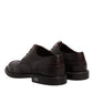Dolce & Gabbana Brown Leather Derby Wingtip Lace Up Formal Dress Shoes